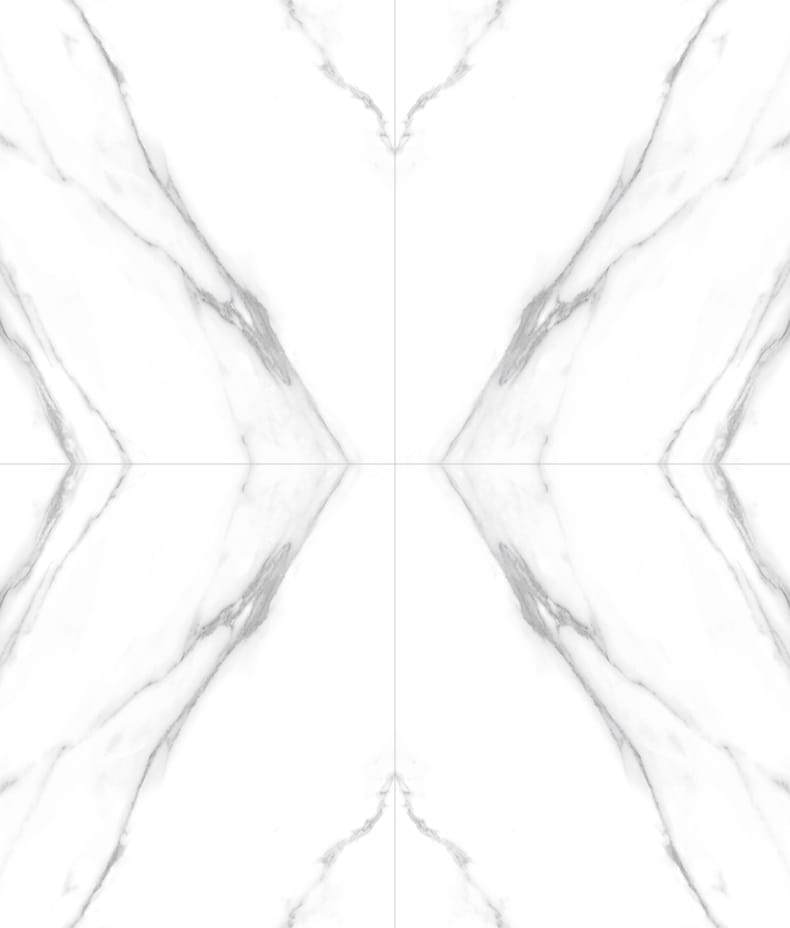 Magnifique Porcelain Statuario Bookmatched