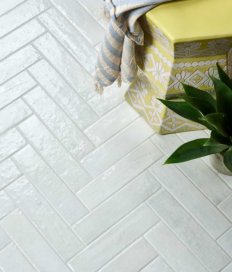Marlborough Porcelain Parquet Cotton White Gloss