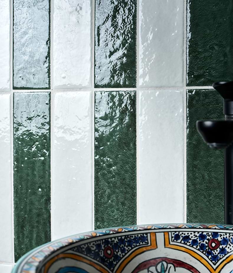 Marlborough Porcelain Parquet Forest Green Gloss