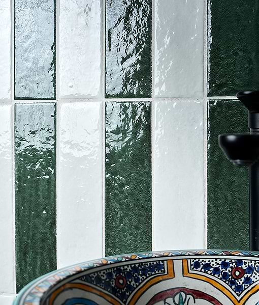 Marlborough Porcelain Parquet Forest Green Gloss