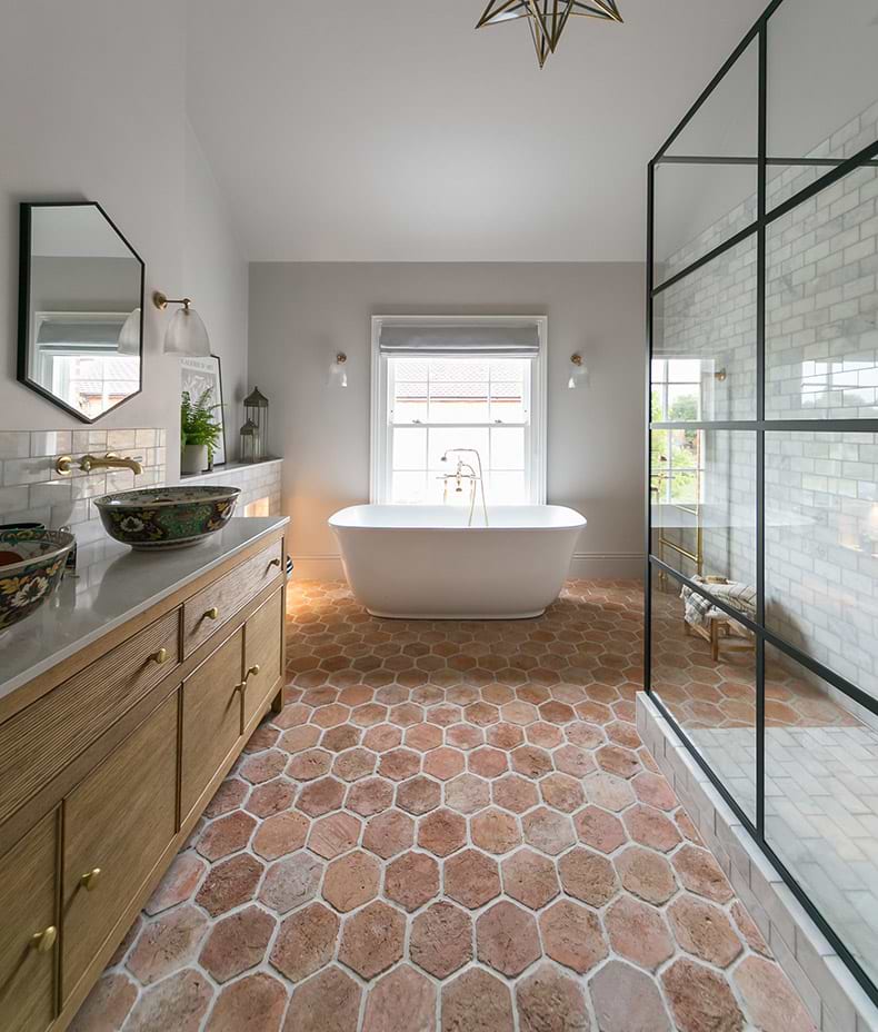 Marlborough Terracotta Hexagon