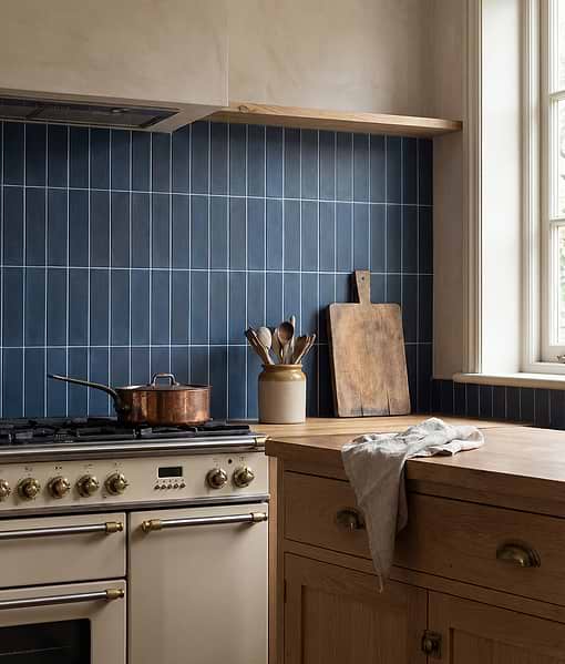 Medina Brick Porcelain Navy Blue