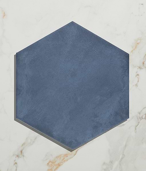Medina Hexagon Porcelain Navy Blue