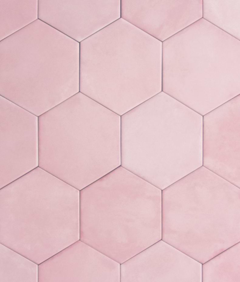 Medina Hexagon Porcelain Rosa