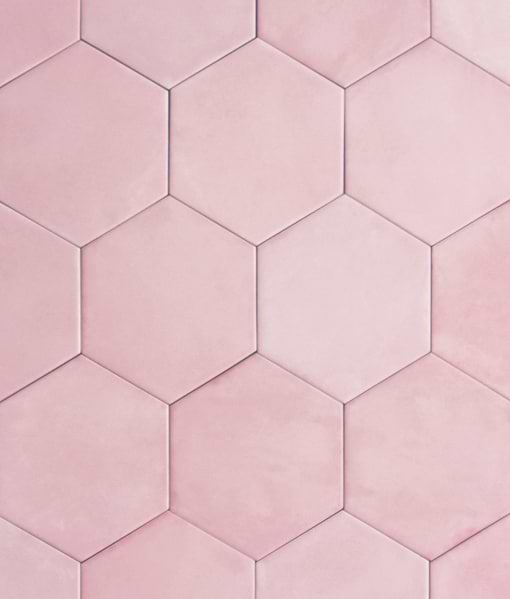 Medina Hexagon Porcelain Rosa