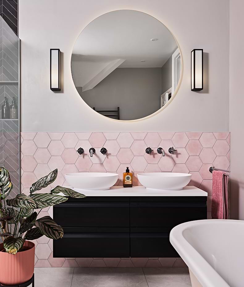 Medina Hexagon Porcelain Rosa