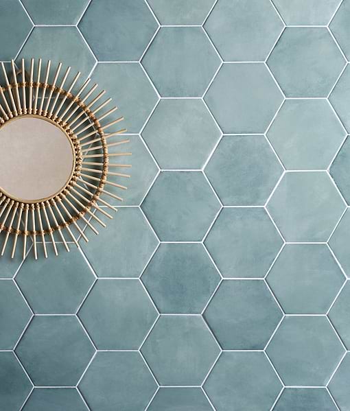 Medina Hexagon Porcelain Salvia