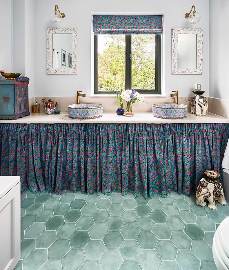 Medina Hexagon Porcelain Salvia