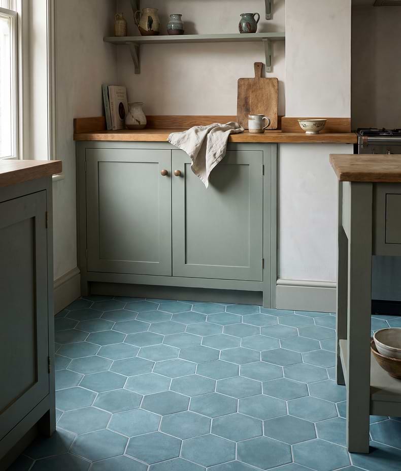 Medina Hexagon Porcelain Salvia