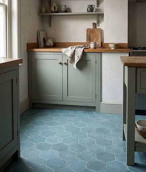 Medina Hexagon Porcelain Salvia