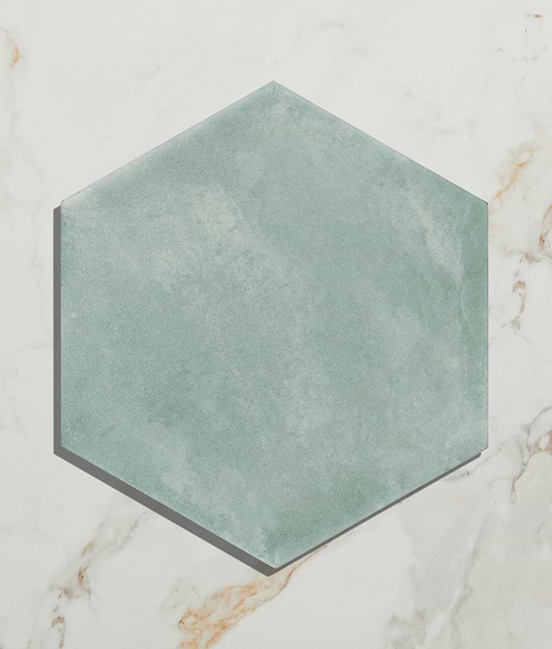 Medina Hexagon Porcelain Salvia