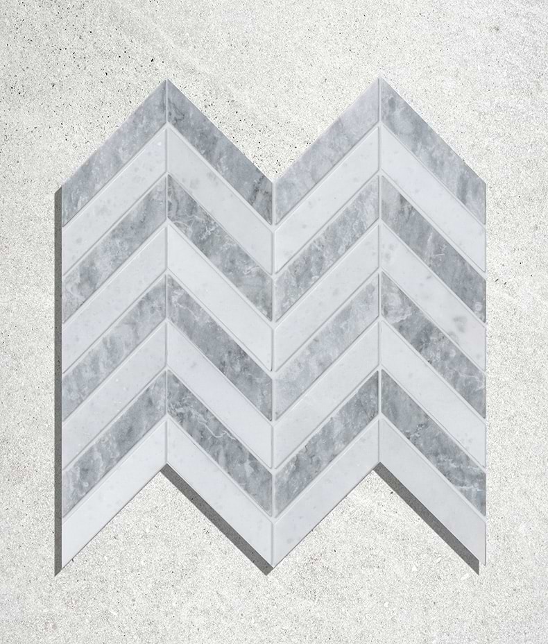 Milan Silver Marble Mosaic