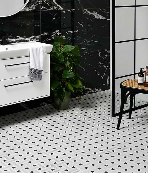 Zen Marble Honed Finish Grand Basket Weave