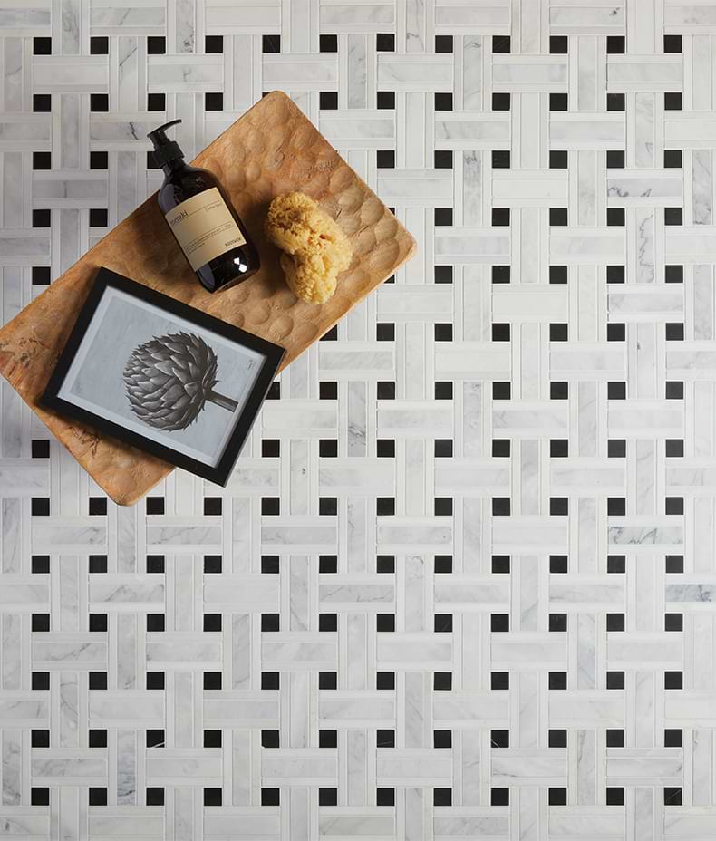 Zen Marble Honed Finish Grand Basket Weave