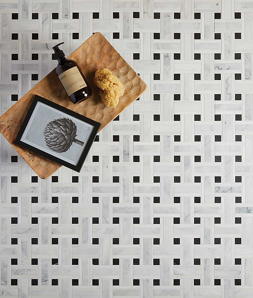 Zen Marble Honed Finish Grand Basket Weave