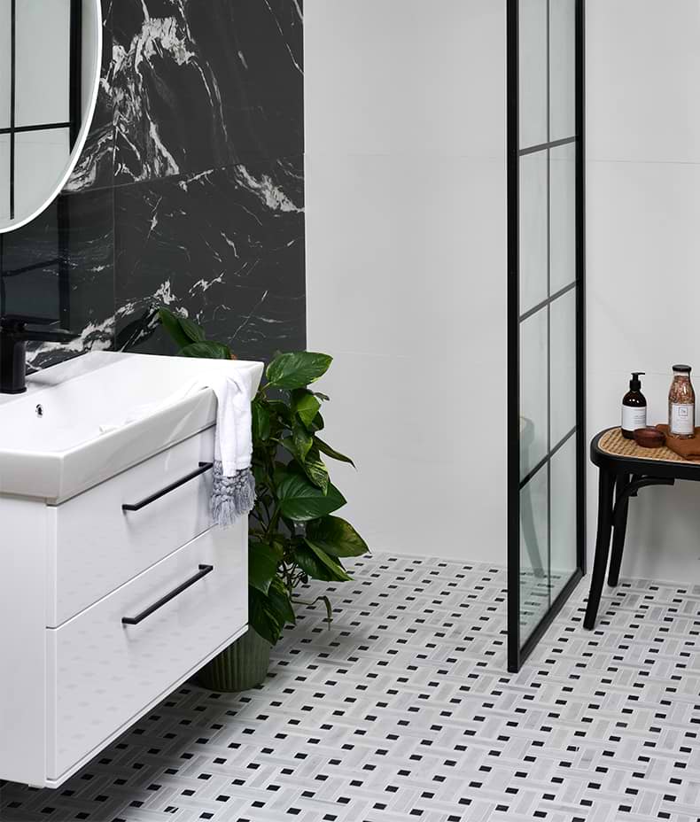 Zen Marble Honed Finish Grand Basket Weave