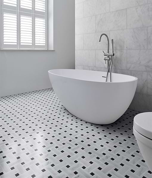 Zen Marble Honed Finish Grand Basket Weave
