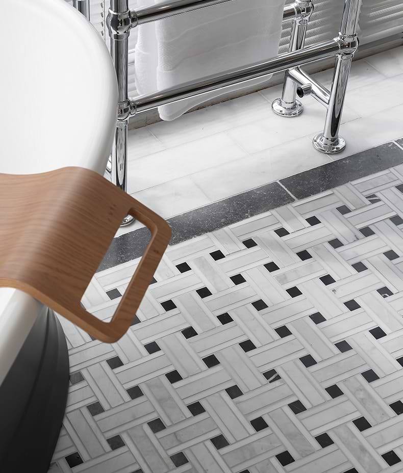 Zen Marble Honed Finish Grand Basket Weave