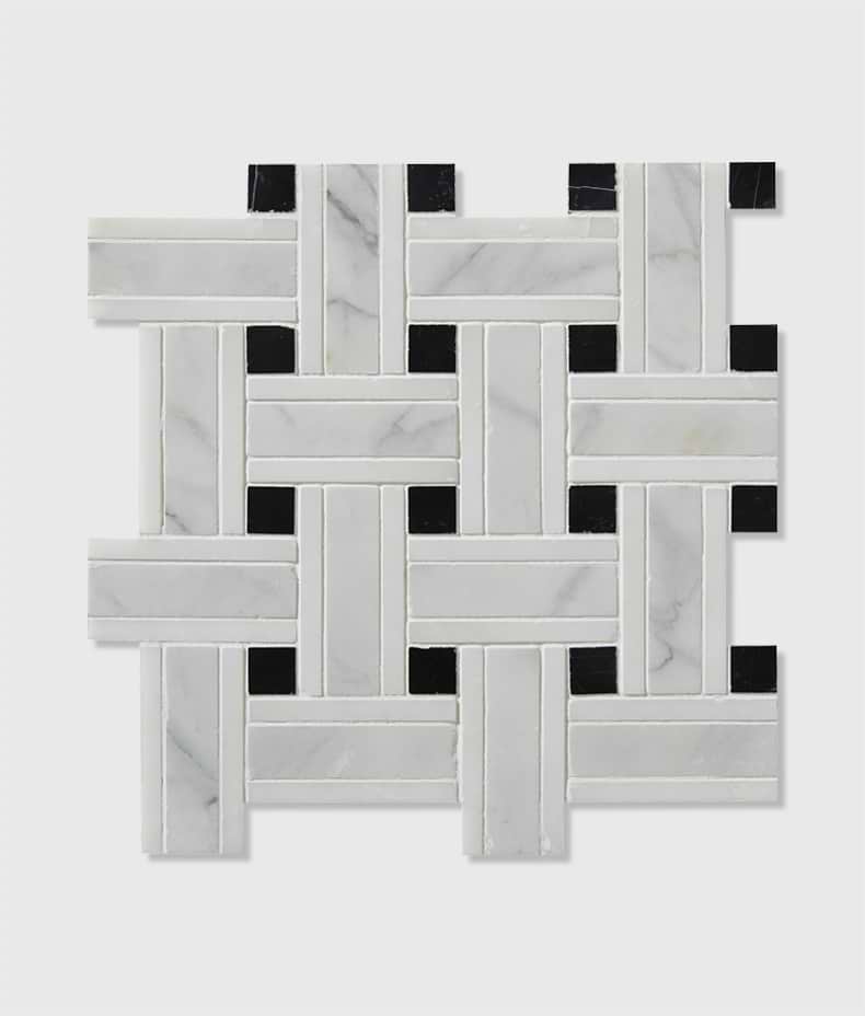 Zen Marble Honed Finish Grand Basket Weave