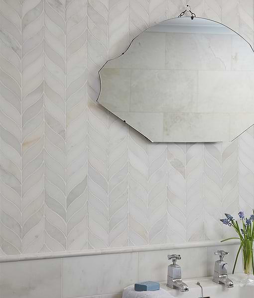 Zen Marble Honed Finish Leaf Mosaic