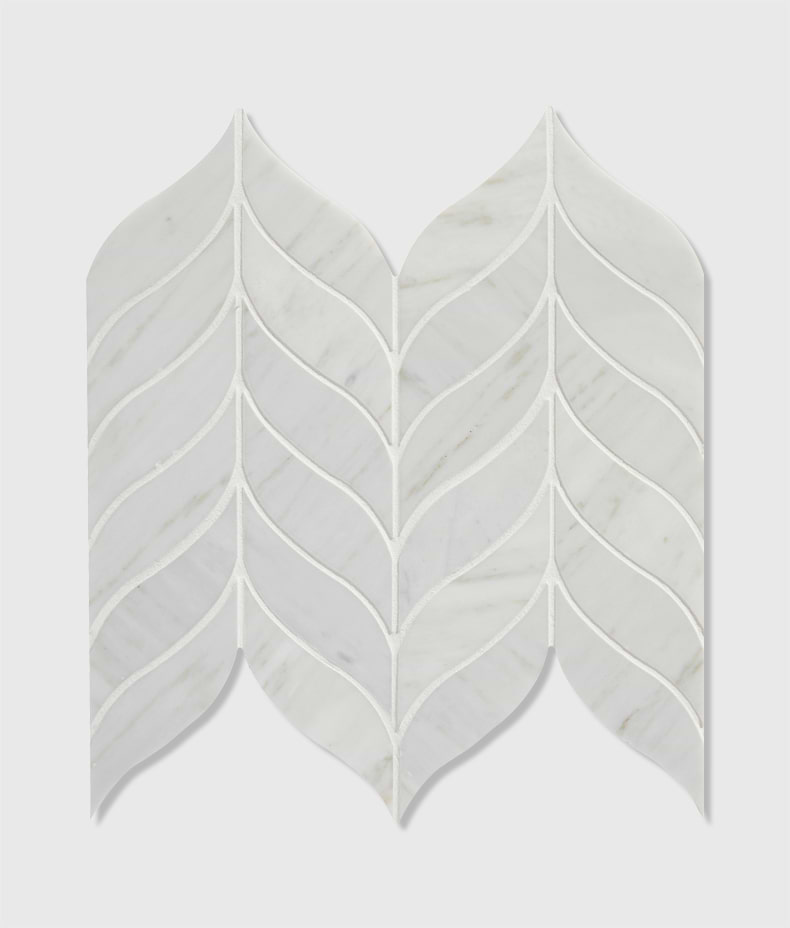 Zen Marble Honed Finish Leaf Mosaic