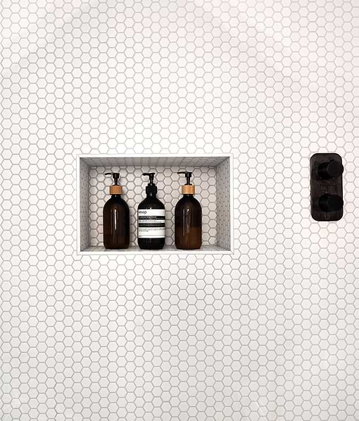 Mono Hex Porcelain Mosaic Blanc