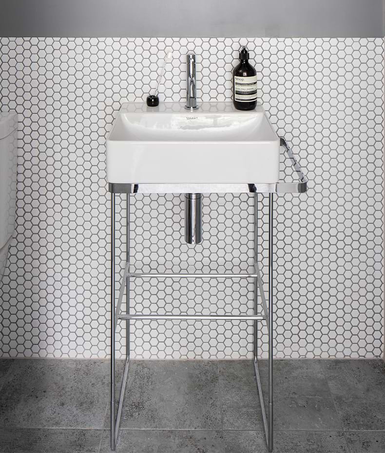 Mono Hex Porcelain Mosaic Blanc