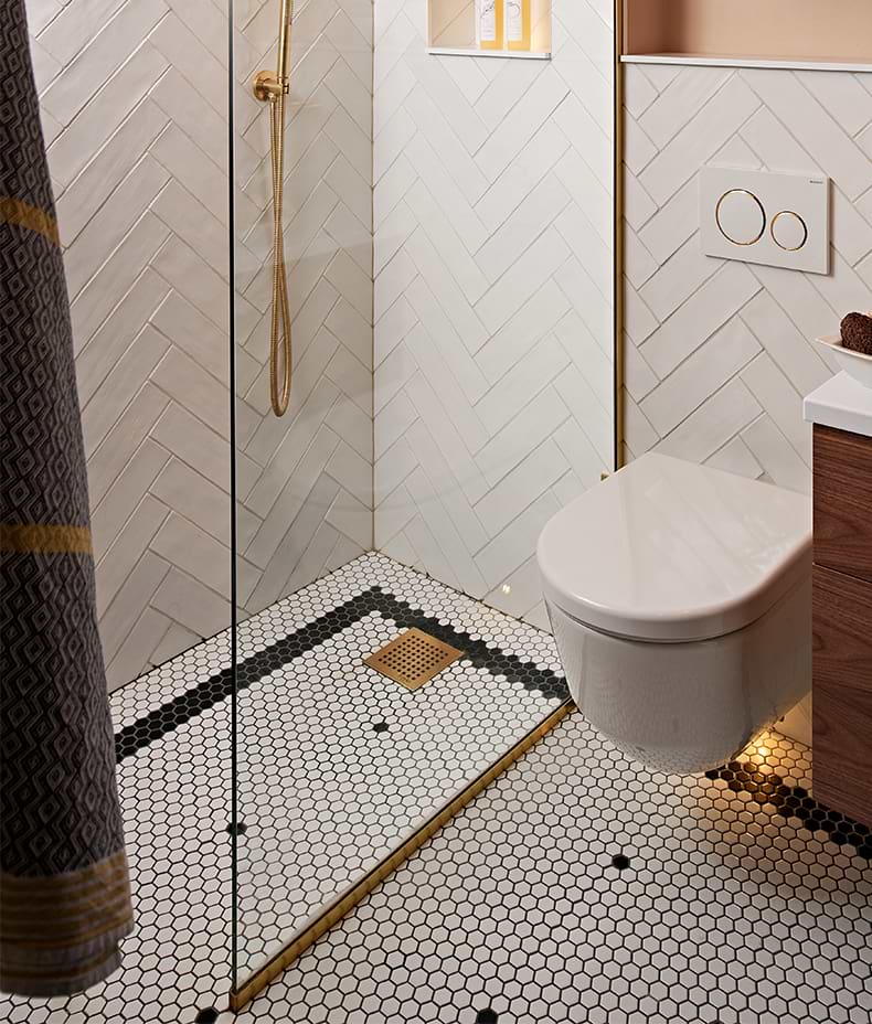 Mono Hex Porcelain Mosaic Noir
