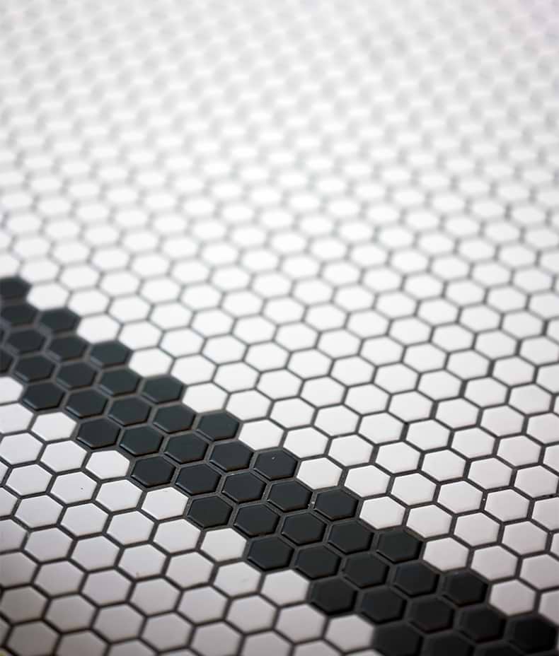Mono Hex Porcelain Mosaic Noir