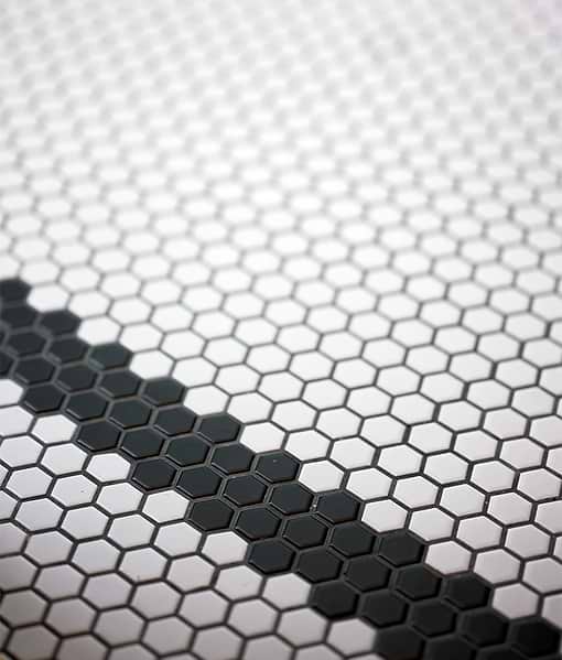 Mono Hex Porcelain Mosaic Noir