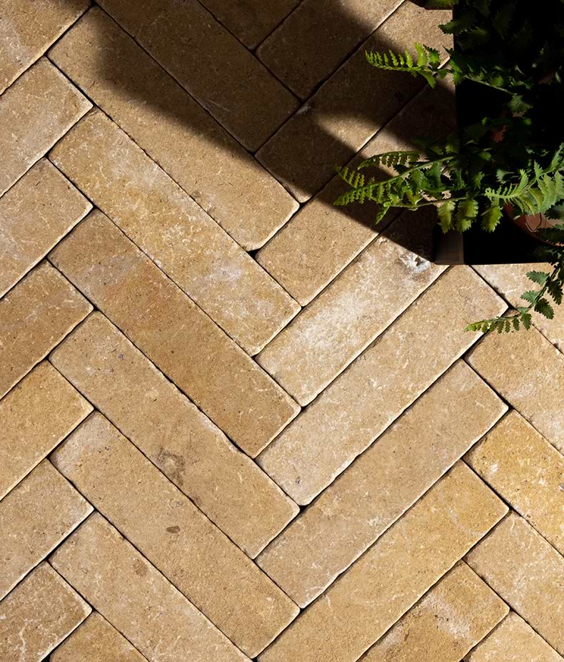 Buscot Limestone Parquet Tumbled & Etched Finish