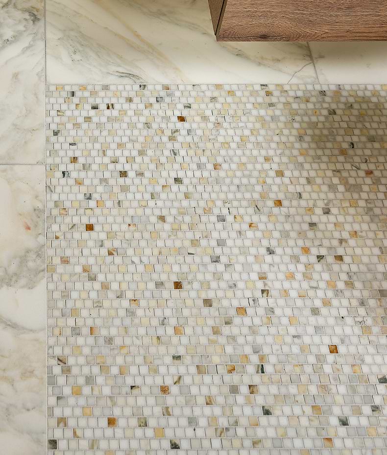 Palazzo Oro Honed Brick Bond Square Mosaic