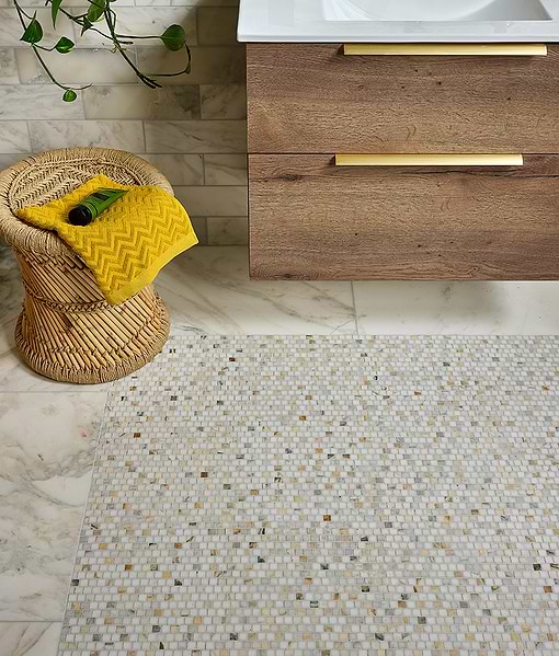 Palazzo Oro Honed Brick Bond Square Mosaic
