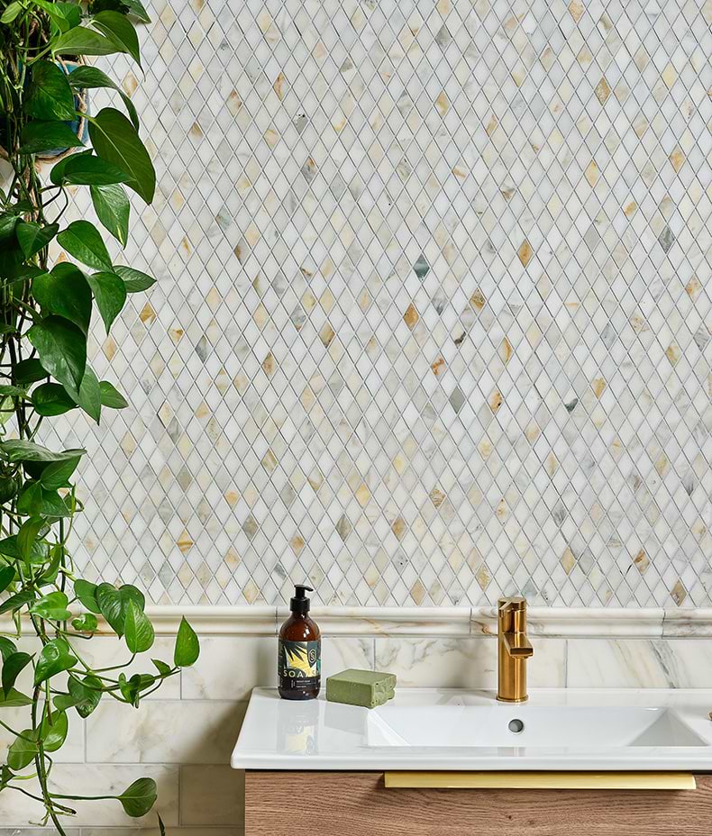 Palazzo Oro Honed Diamond Mosaic