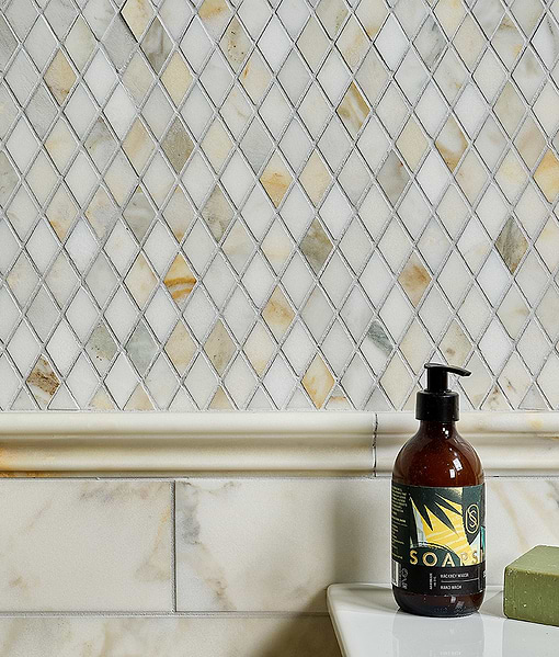Palazzo Oro Honed Diamond Mosaic
