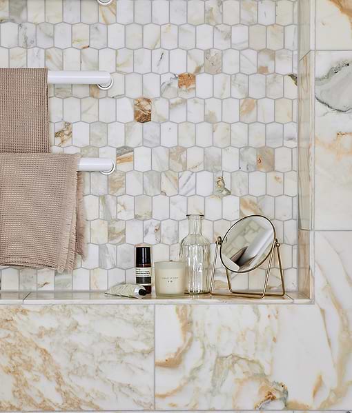 Palazzo Oro Marble Picket Mosaic