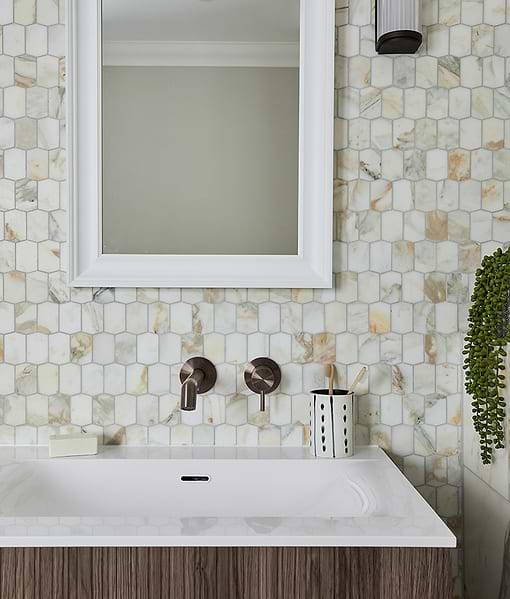 Palazzo Oro Marble Picket Mosaic