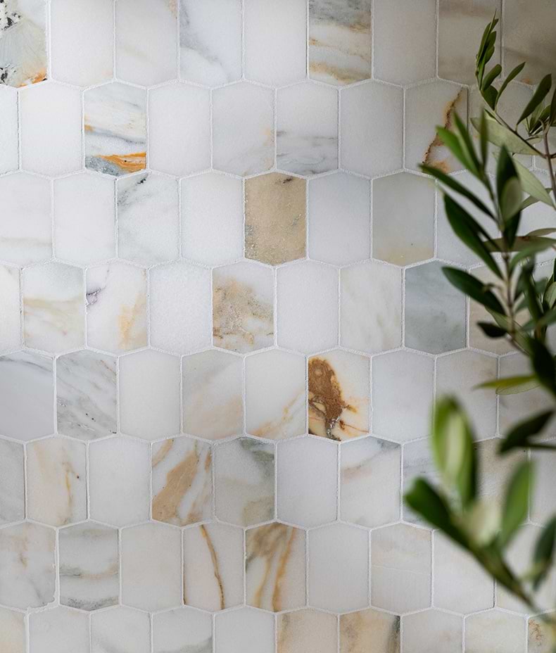 Palazzo Oro Marble Picket Mosaic