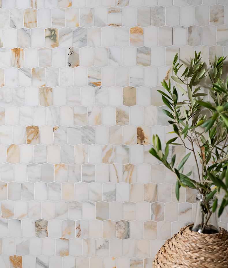 Palazzo Oro Marble Picket Mosaic