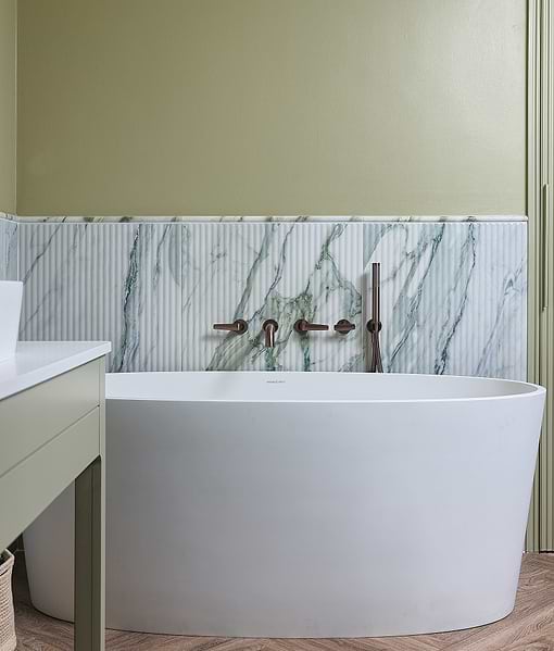 Palm Springs Porcelain Cerulean Fluted