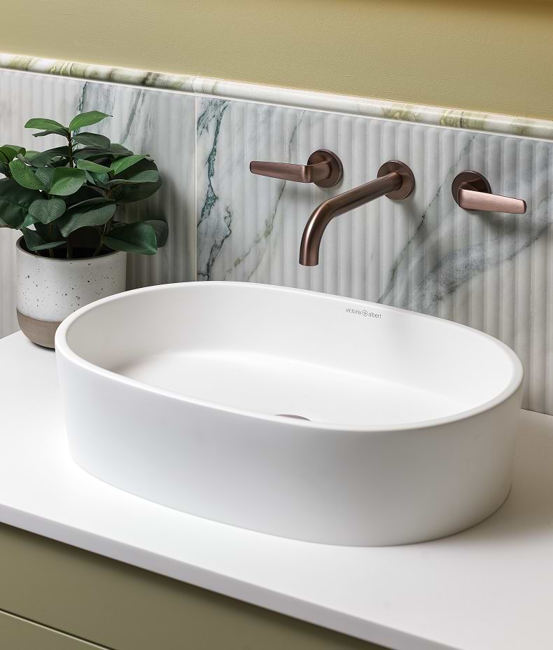 Palm Springs Porcelain Cerulean Fluted