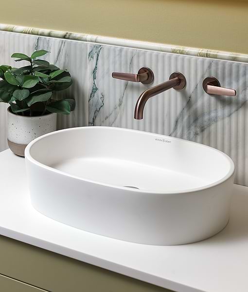 Palm Springs Porcelain Cerulean Fluted