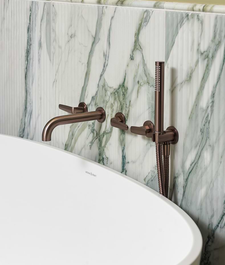 Palm Springs Porcelain Cerulean Fluted