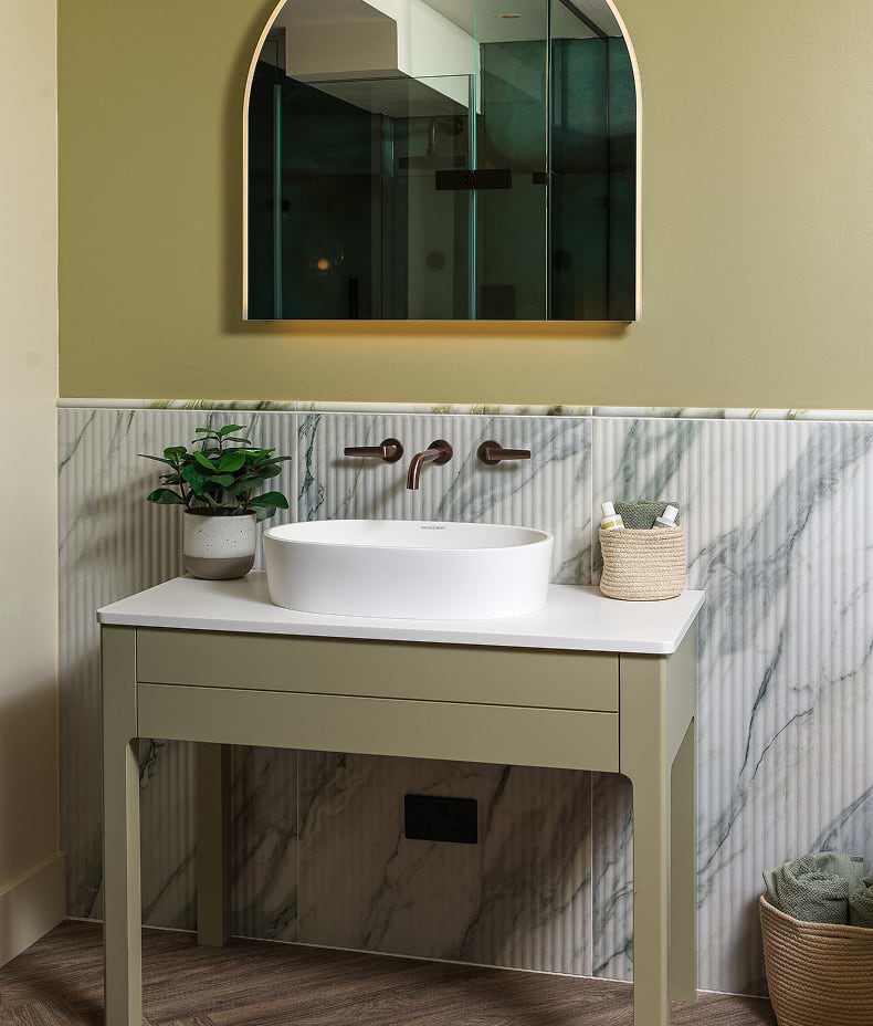 Palm Springs Porcelain Cerulean Fluted