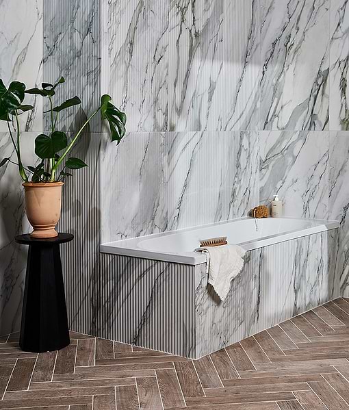 Palm Springs Porcelain Cerulean Fluted