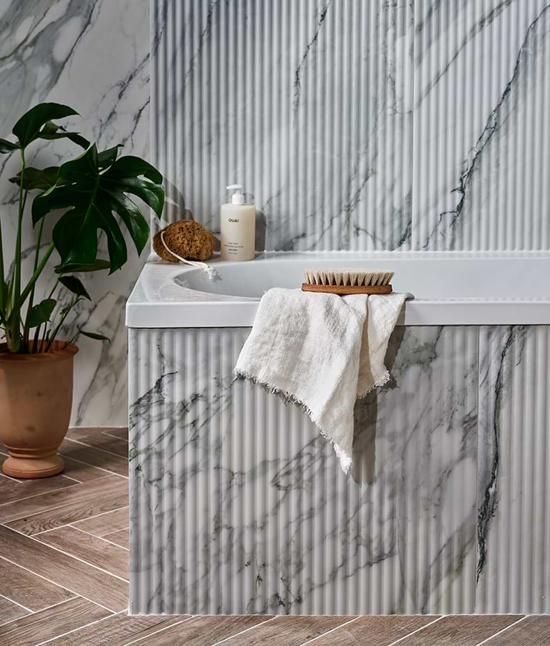 Palm Springs Porcelain Cerulean Fluted