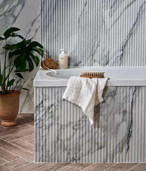 Palm Springs Porcelain Cerulean Fluted