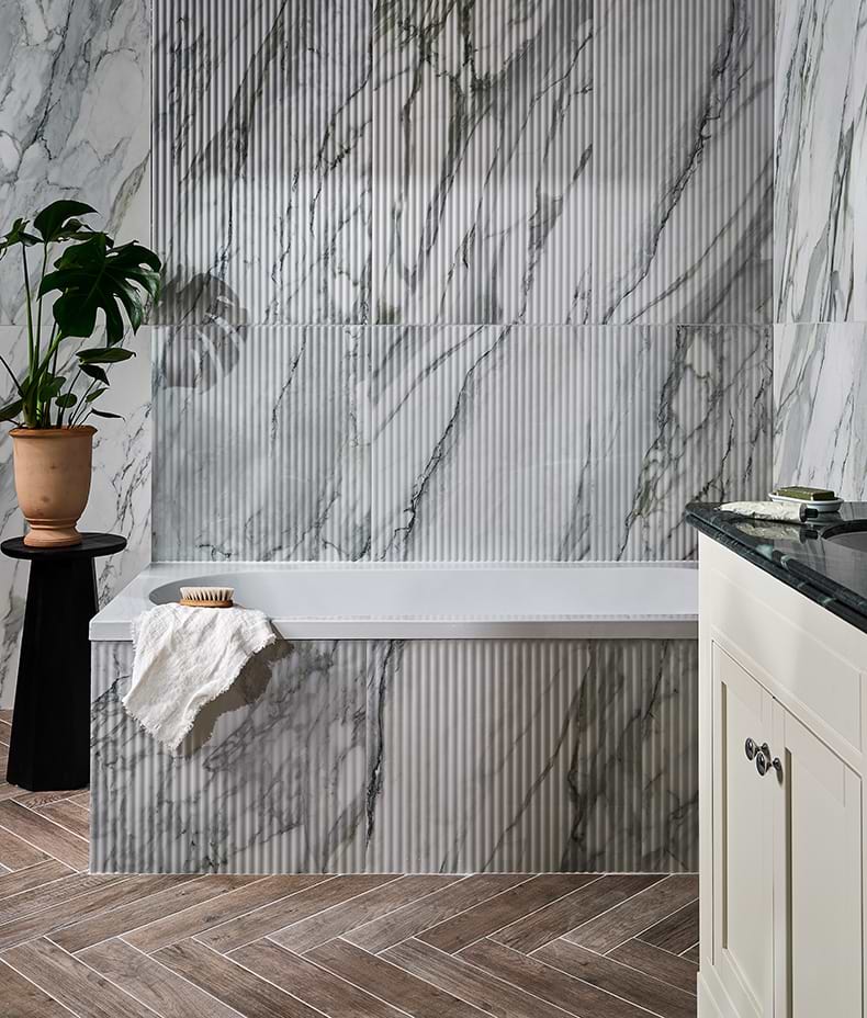 Palm Springs Porcelain Cerulean Fluted