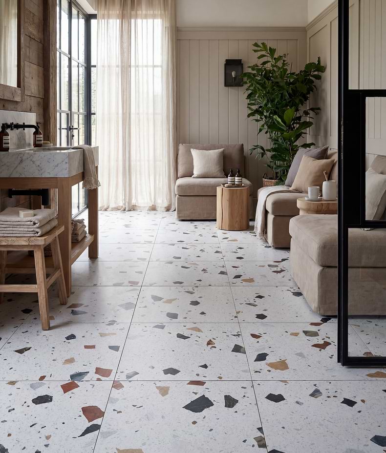 Piazza Porcelain Geo Pearl