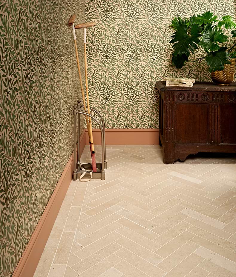 Portland Limestone Parquet Honed